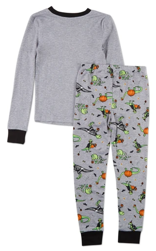 Thumbnail 2: TRICK OR TREAT SLEEP Little Boys 2 Pc Halloween Glow-in-the-Dark Pajama Pants Set 