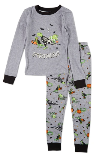 Thumbnail 1: TRICK OR TREAT SLEEP Little Boys 2 Pc Halloween Glow-in-the-Dark Pajama Pants Set 