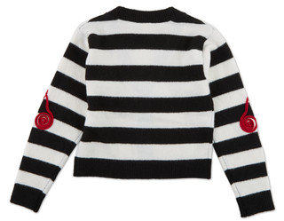 Thumbnail 2: Lily Bleu Big Girls Long Sleeve Striped Button Front Cardigan 