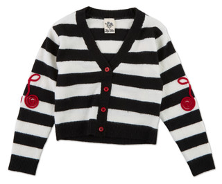 Thumbnail 1: Lily Bleu Big Girls Long Sleeve Striped Button Front Cardigan 