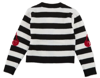 Thumbnail 2: Lily Bleu Girls Long Sleeve Striped Button Front Cardigan 