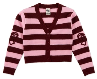 Thumbnail 1: Lily Bleu Girls Long Sleeve Striped Button Front Cardigan 
