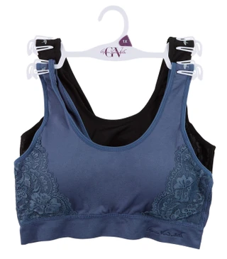 Thumbnail 1: Gloria Vanderbilt Women's Plus 2 Pk Full Coverage Seamless Comfort Bras 