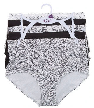 Thumbnail 1: Gloria Vanderbilt Women's Plus 5 Pk Smoothing Microfiber Brief Panties 