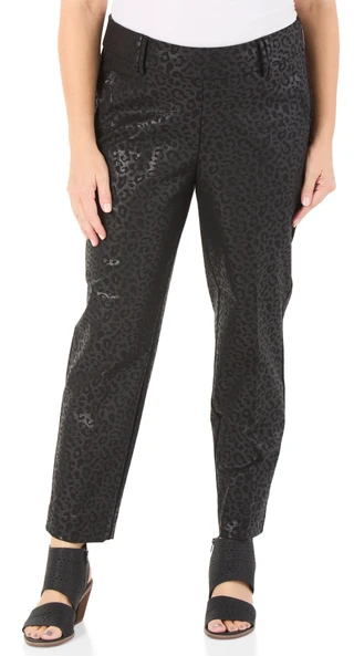 Thumbnail 1: Zac & Rachel Women's Plus Printed Pull On Compression Pants 