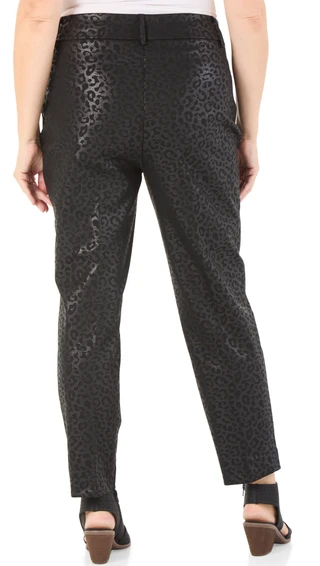 Thumbnail 2: Zac & Rachel Women's Plus Printed Pull On Compression Pants 