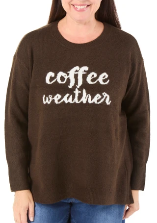 Thumbnail 1: CE CE BY CYNTHIA STEFFE Women's Plus Coffee Weather Pullover Sweater  