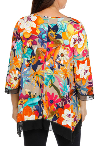 Thumbnail 3: AMANA Women's Printed Elbow Sleeve Top 
