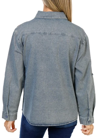 Thumbnail 2: Solitaire Women's Embroidered Denim Top  