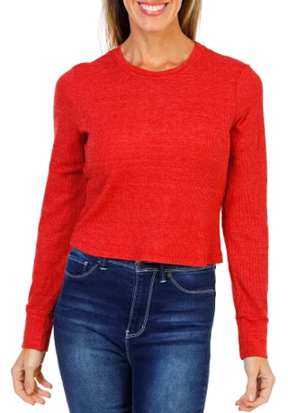 Thumbnail 1: MICHAEL STARS Women's Solid Waffle Top  