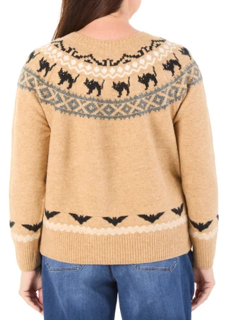Thumbnail 2: CE CE BY CYNTHIA STEFFE Women's Fairisle Print Pullover Sweater  