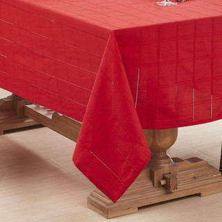 Thumbnail 2: IZOD 60x144 Chadwick Red Tablecloth 