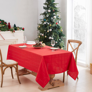 Thumbnail 4: IZOD 60x144 Chadwick Red Tablecloth 