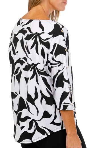 Thumbnail 2: ZAC AND RACHEL Women's 3Q Cold Shoulder Top 