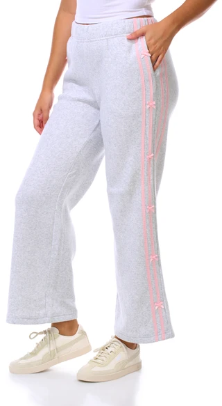 Thumbnail 1: April Kiss Juniors Wide Leg Pants w/ Bows 