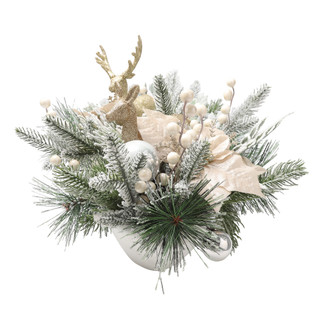Thumbnail 5: Magical Season 16 In Frosted Woodland Deer Centerpiece 