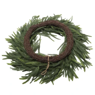 Thumbnail 2: Magical Season Norfolk Pine Christmas Wreath with Mini Jingle Bells 