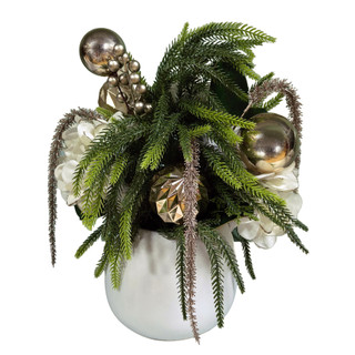 Thumbnail 2: Magical Season 18 In Champagne Hydrangea Christmas Arrangement 
