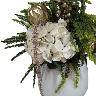 Thumbnail 3: Magical Season 18 In Champagne Hydrangea Christmas Arrangement 