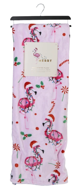 Thumbnail 1: Dream Home 50x70 Festive Flamingo Soft Plush Throw Blanket 