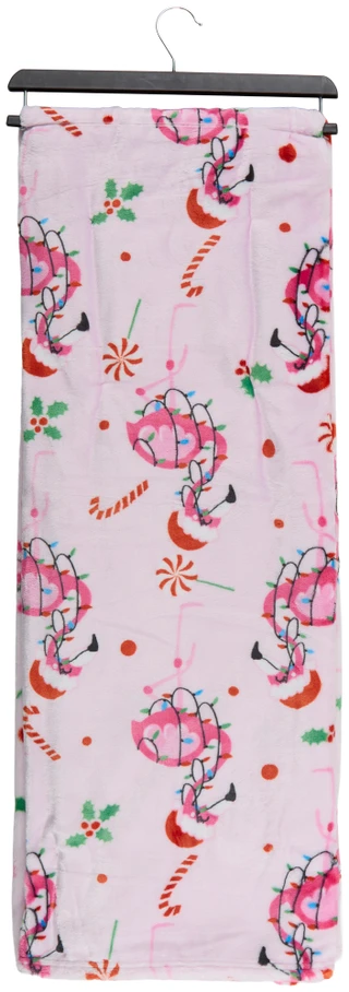 Thumbnail 2: Dream Home 50x70 Festive Flamingo Soft Plush Throw Blanket 