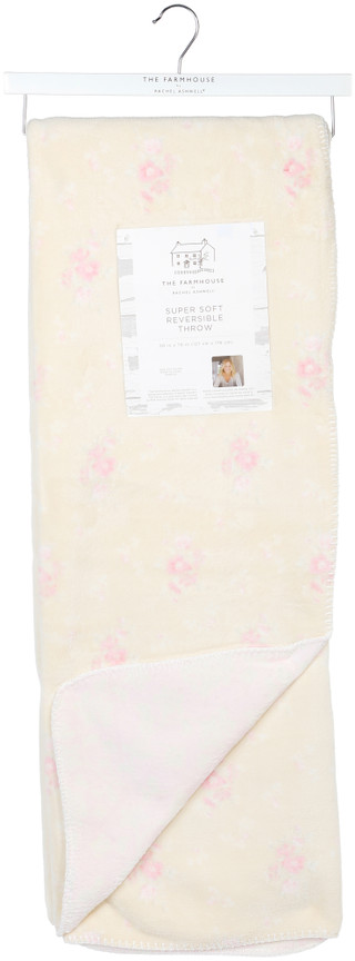 Thumbnail 1: RACHEL ASHWELL 50x70 Floral Super Soft Reversible Throw Blanket  
