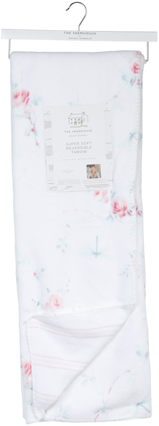 Thumbnail 1: RACHEL ASHWELL 50x70 Floral Super Soft Reversible Throw Blanket  