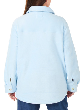 Thumbnail 2: THREAD AND SUPPLY Women's Plus Long Sleeve Button Down Solid Fleece Jacket  