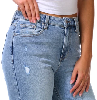 Thumbnail 3: BCBGeneration Juniors High Rise Wide Leg Fray Hem Jeans 
