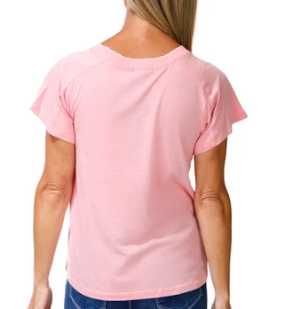 Thumbnail 3: Democracy Petite Short Sleeve Embroidered Knit Tee 