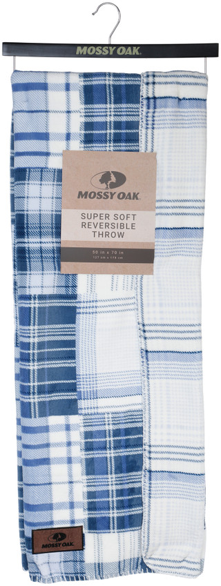 Thumbnail 1: Mossy Oak 50x70 Plaid Super Soft Reversible Throw Blanket  