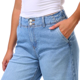 Thumbnail 2: BCBGeneration Juniors High Rise Two Button Wide Leg Jeans 