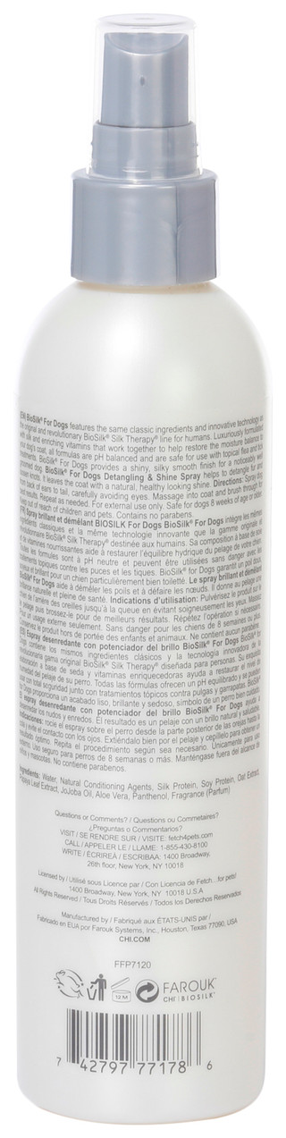 Thumbnail 3: Bio Silk Dogs Detangling Spray - 8 oz 
