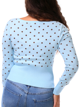 Thumbnail 3: Heart n Crush Juniors Boat Neck Banded Button Hem Sweater 
