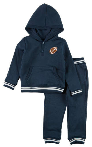 Thumbnail 1: STITCH AND STONE 2 Pc Boys Long Sleeve Game Day Knit Hoodie And Jogger Set  