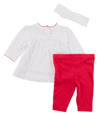 Thumbnail 2: Little Me 3 Pc Baby Girls Long Sleeve Christmas Pant Set w/ Headband  