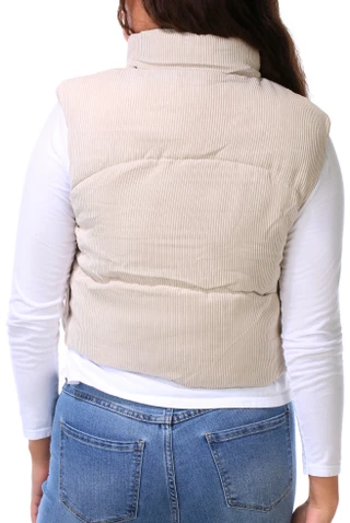 Thumbnail 4: Cisono Juniors Sleeveless Corduroy Plaid Lined Vest   
