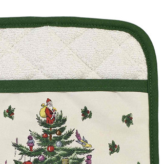 Thumbnail 4: Spode 2 Pc Christmas Tree Oven Mitt & Pot Holder Set 