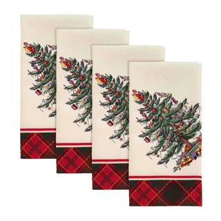 Thumbnail 1: Spode 4 Pk Christmas Tree Tartan Napkins 