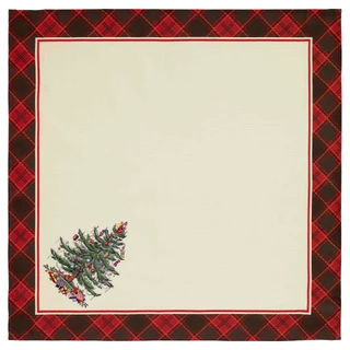 Thumbnail 2: Spode 4 Pk Christmas Tree Tartan Napkins 