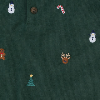 Thumbnail 2: WILLOW AND WYATT 2 Pc Toddler Boys Long Sleeve Christmas Polo w/ Cargo Pants 
