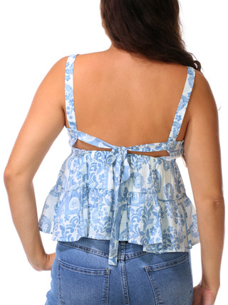 Thumbnail 2: Trixxi Juniors Tiered Tie Back Tank 