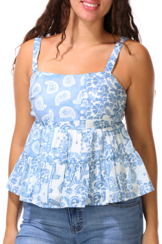 Thumbnail 1: Trixxi Juniors Tiered Tie Back Tank 
