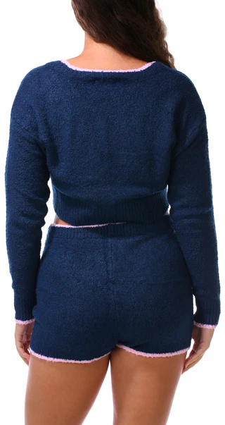 Thumbnail 2: Juicy Couture Juniors 2 Pc Cozy Cropped Cardigan & Short Set 
