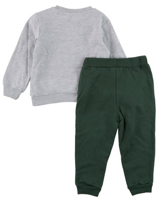 Thumbnail 2: WILLOW AND WYATT 2 Pc Toddler Boys Long Sleeve Jogger Santa Teddy Set  