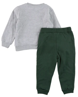 Thumbnail 2: WILLOW AND WYATT 2 Pc Toddler Boys Long Sleeve Jogger Santa Teddy Set  