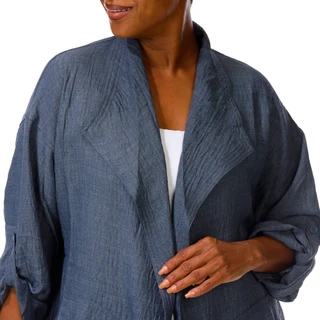 Thumbnail 2: MAX STUDIO Plus Draped Collar Top 