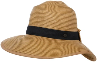 Thumbnail 1: PONYFLO Women's Wide Brim Ponytail Straw Sun Hat 