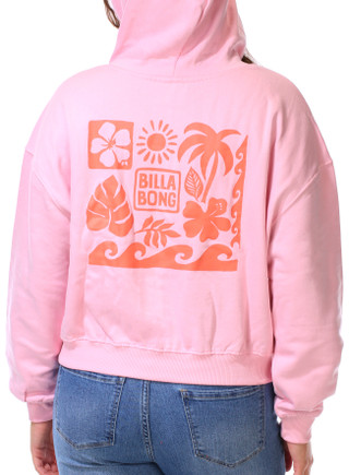 Thumbnail 1: BILLABONG Juniors Embroidered Graphic Logo Crop Hoodie 