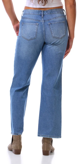 Thumbnail 2: KanCan Juniors Mid Rise Destressed Hem Cropped Flare Jeans 